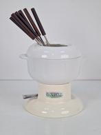 Vintage Invicta Fondueset ’70 gietijzer wit emaille Italie, Ophalen of Verzenden, Nieuw, Brander, Fondueset