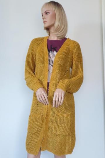 ONLY Geweldig Okerkleurig Halflang Vest met Pockets M 38 beschikbaar voor biedingen
