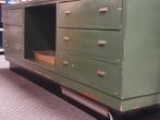 Vintage toonbank kast met lades en open vak, Ophalen, Met plank(en), Gebruikt, Vintage