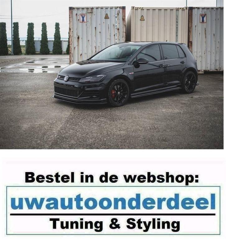 Maxton Spoiler Lip Splitter Geschikt Voor Vw Golf 7 GTI TCR, Auto diversen, Tuning en Styling, Verzenden