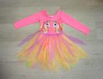 Dansjurk met eenhoorns cape lila goud roze tule geel 134/140, Kinderen en Baby's, Ophalen, Nieuw, 134 t/m 140, Meisje