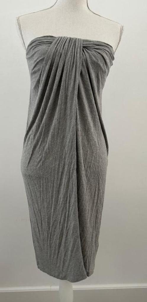 Licht grijze Paul Smith BLACK LABEL strapless jurk maat L!, Kleding | Dames, Jurken, Zo goed als nieuw, Maat 42/44 (L), Grijs