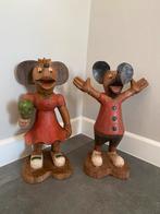 Houten Mickey Mouse en Minnie Mouse, Ophalen of Verzenden, Zo goed als nieuw, Fantasy
