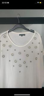 Nieuwe mooie witte en poeder roze top blouse 34/36, Ophalen of Verzenden, Zo goed als nieuw, Roze, Zonder mouw