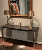 Leolux side table incl. Twee tafel lampen, Huis en Inrichting, Tafels | Sidetables, Ophalen, Gebruikt, 150 tot 200 cm, Overige vormen