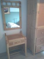 Leuke bamboe kaptafel of gewone tafel met spiegel., Huis en Inrichting, Ophalen of Verzenden, 50 tot 100 cm, Minder dan 100 cm