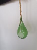 27 cm lange groen glazen plantenhanger, Ophalen of Verzenden, Overige kleuren, Glas, Minder dan 50 cm