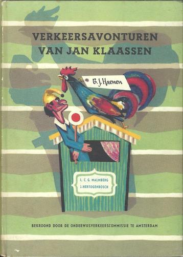 VERKEERSAVONTUREN van JAN KLAASSEN- Oud schoolboek 1956