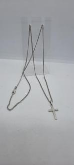 Zilveren ketting met kruis hanger - 925 gemerkt, Ophalen of Verzenden