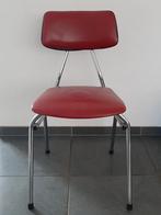 Rode Keukenstoel zitgedeelte 35 bij 34 rugleuning 35  bij 18, Huis en Inrichting, Stoelen, Ophalen, Gebruikt, Metaal, Eén
