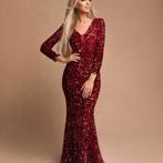 Gala-jurk rood vermaken inkorten coupeuse naaister, Maat 38/40 (M), Galajurk, Ophalen of Verzenden, Zo goed als nieuw