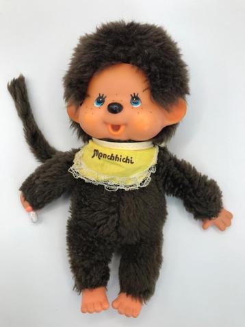Monchhichi knuffel met gele slap. Vintage 1974 beschikbaar voor biedingen