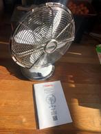 Mooie vintage draaibare tafelventilater Chrome afwerking, Ophalen, Nieuw, Tafelventilator