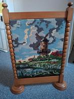 Vintage Openhaardscherm met Molen, Antiek en Kunst, Ophalen of Verzenden, Rechthoekig, 50 tot 100 cm, Minder dan 100 cm