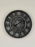 Wandklok met zichtbaar mechanisme, Ophalen of Verzenden, Zo goed als nieuw, Analoog, Wandklok