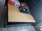 Salontafel met zwart metaal, Ophalen, 50 tot 100 cm, Zo goed als nieuw, Metaal