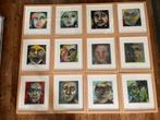 12 schilderijtjes Faces van Rein de Lege, Ophalen