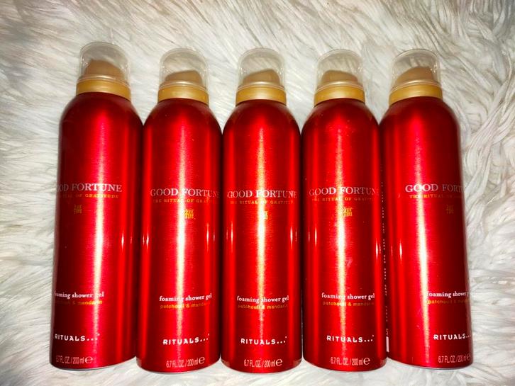 5x Rituals Douchefoams Douchegel Foam Good Fortune Shower, Sieraden, Tassen en Uiterlijk, Uiterlijk | Lichaamsverzorging, Nieuw