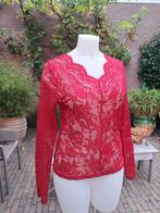 Dirndl blouse kanten top rood lange mouw mt. 46/48, Maat 46/48 (XL) of groter, Ophalen of Verzenden, Zo goed als nieuw, Lange mouw