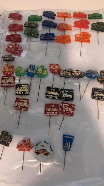 Vintage Auto Speldjes - Opel, Fiat, Mercedes, Renault beschikbaar voor biedingen