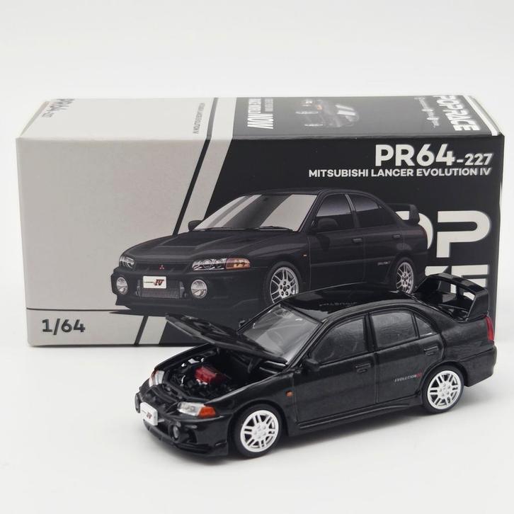 Mitsubishi Lancer Evo IV 1/64 Pop Race, Hobby en Vrije tijd, Modelauto's | Overige schalen, Nieuw, Auto, Ophalen of Verzenden