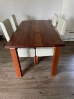 Eet tafel met 4 stoelen, Huis en Inrichting, Tafels | Eettafels, Ophalen, Gebruikt, 50 tot 100 cm, Kersenhout