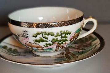 Vintage Japans Theekopje met Schotel beschikbaar voor biedingen