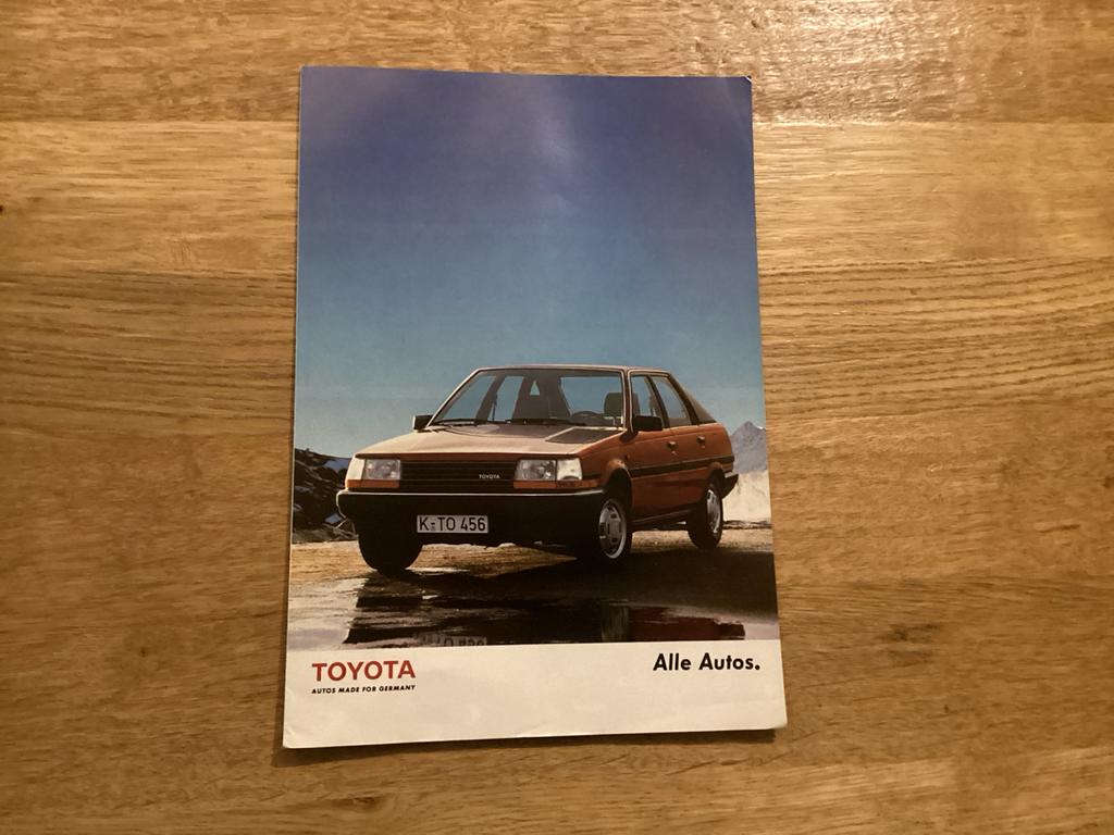 Toyota Brochure - Auto's Made for Germany 1984, Ophalen of Verzenden, Gelezen, Toyota