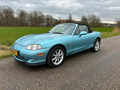 Mazda MX-5 1.6 I 2002 Blauw ,roestvrij, in topconditie!, Auto's, Mazda, Bedrijf, MX-5, ABS, Airbags, Elektrische ramen, Lichtmetalen velgen