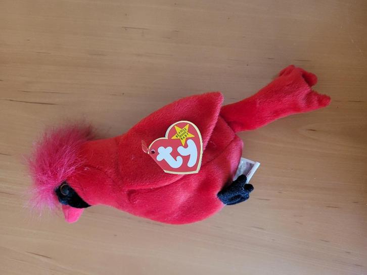 Ty Beanie Baby Vogel Mac, Kinderen en Baby's, Speelgoed | Knuffels en Pluche, Zo goed als nieuw, Overige typen, Verzenden