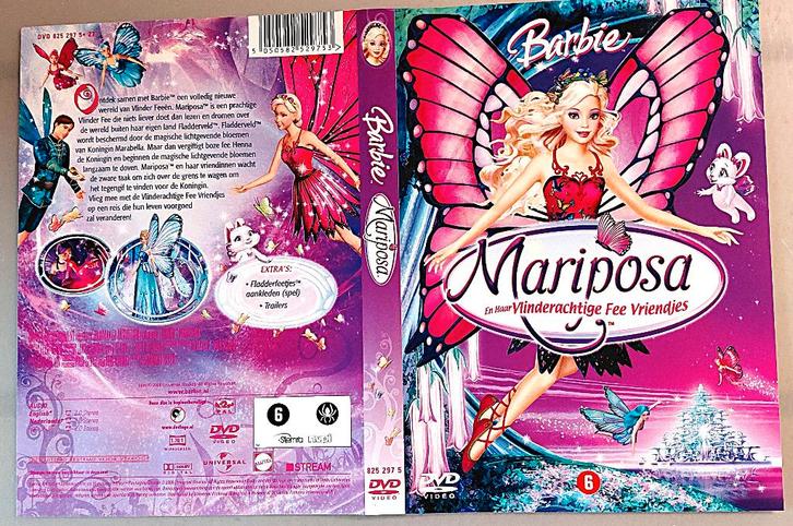 BARBIE MARIPOSA:Butterfly fee vriendjes 0201, Cd's en Dvd's, Dvd's | Kinderen en Jeugd, Gebruikt, Film, Avontuur, Alle leeftijden