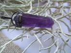 Amethist kristal pendel hanger - zilver, Overige voorstellingen, Paars, Nieuw, Ophalen of Verzenden