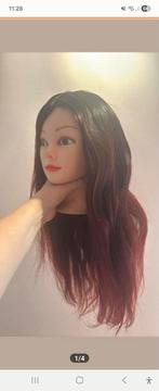 Lace wig echt haar, Ophalen of Verzenden, Zo goed als nieuw, Pruik of Haarverlenging