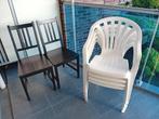 nog 4 buiten stoelen te koop bieden zie foto, Ophalen