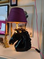 Gave tafellamp met ruwe zijde lampenkap, Ophalen of Verzenden, Nieuw, Minder dan 50 cm