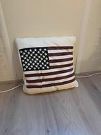 Kussen met Amerikaanse vlag, Ophalen of Verzenden, Zo goed als nieuw, Rood, Vierkant