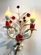 Vintage Metalen Bloem Wandlampje, Gebruikt, Lamp, Vintage, Lamp