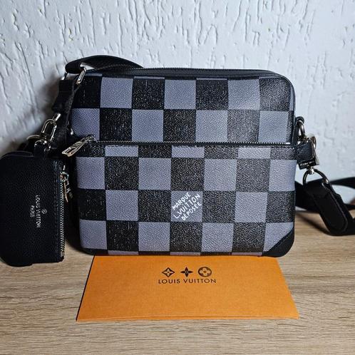 Trio Messenger Bag / Schoudertas, Sieraden, Tassen en Uiterlijk, Tassen | Schoudertassen, Zo goed als nieuw, Zwart, Ophalen of Verzenden