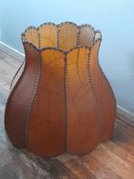 Vintage retro country leren lampenkap groot, Huis en Inrichting, Lampen | Lampenkappen, Ophalen of Verzenden