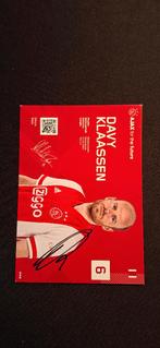 Spelerskaart met handtekening; Davy Klaassen # Ajax, Verzenden, Nieuw, Ajax, Spelerskaart