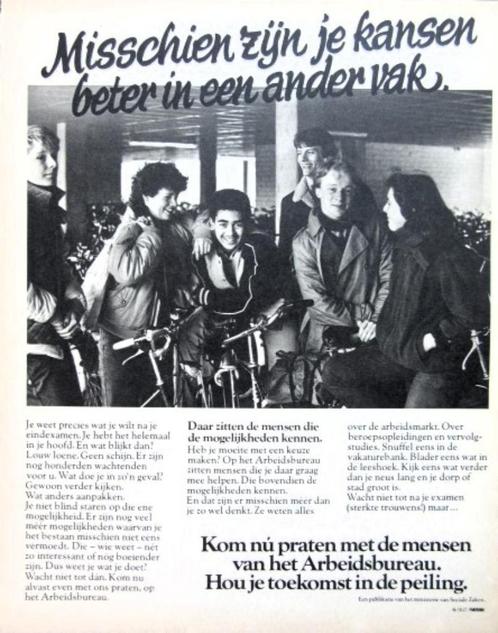 3 vintage advertenties reclames Arbeidsbureau 1981, Verzamelen, Merken en Reclamevoorwerpen, Gebruikt, Verzenden