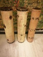 3 ANTIEKE ZWARE BEHANG DRUK ROLLEN UIT OUDE BEHANG FABRIEK., Antiek en Kunst, Ophalen of Verzenden
