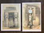 Kunstafdruk/ poster/ David Roberts/ Egyptische tempelzuilen, Ophalen of Verzenden