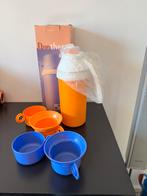 Tupperware Duotherm thermoskan / thermosfles met bekers, Ophalen of Verzenden, Nieuw, Oranje, Beker of Kan