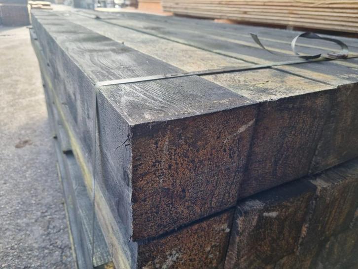 Zwart geïmpregneerde palen / bielzen 150x150x3000mm, Tuin en Terras, Palen, Balken en Planken, Nieuw, Palen, 250 cm of meer, Ophalen