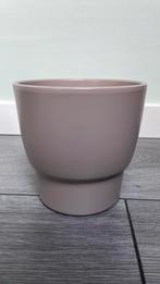 Bloempot taupe binnen, Rond, Ophalen of Verzenden, Aardewerk, Binnen