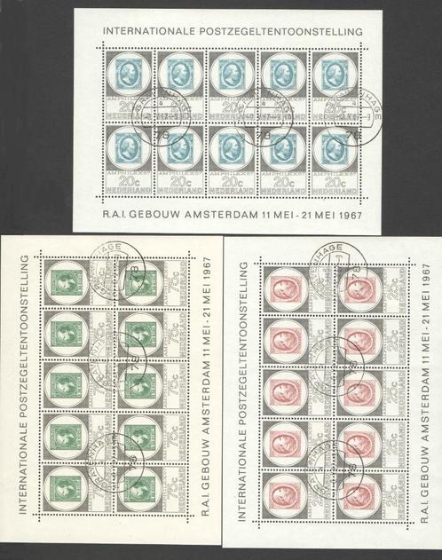 Nederland NVPH nr V886/8 gestempeld Amphilexvellen 1967, Postzegels en Munten, Postzegels | Nederland, Gestempeld, Na 1940, Verzenden
