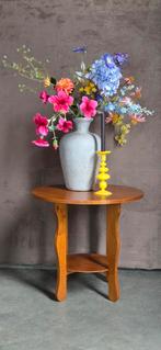 Retro vintage art deco ronde tafel bijzettafel salontafel !, Ophalen, Zo goed als nieuw, Rond, 45 tot 60 cm