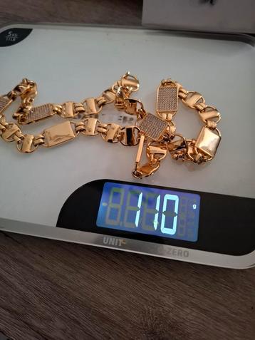 Gouden Magnum Ketting & Armband Set - 18k Verguld beschikbaar voor biedingen