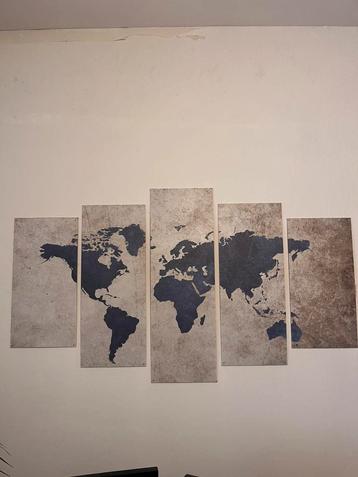 Schilderij wereldkaart beschikbaar voor biedingen